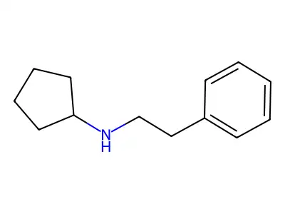 N-(2-phenylethyl)cyclopentanamine structure