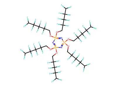 Hexakis(1H,1H,5H-perfluoropentoxy)phosphazene structure