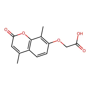 2-[(4,8-dimethyl-2-oxo-2H-chromen-7-yl)oxy]acetic acid structure