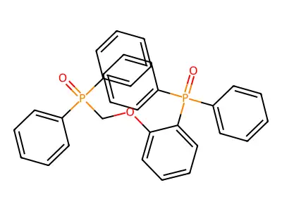((2-(Diphenylphosphinyl)phenoxy)methyl)diphenylphosphine oxide structure