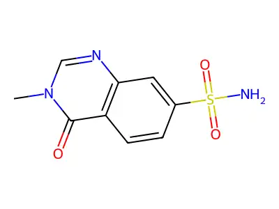 3-Methyl-4-oxo-3,4-dihydro-7-quinazolinesulfonamide structure