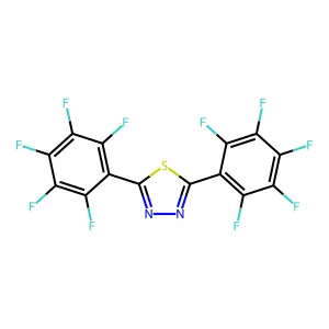 2,5-Bis(2,3,4,5,6-pentafluorophenyl)-1,3,4-thiadiazole structure