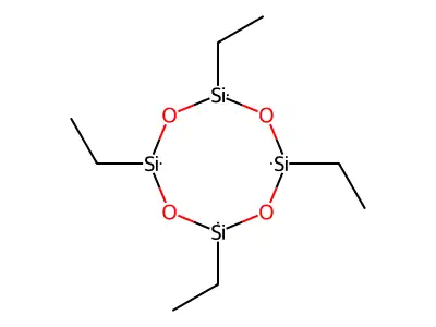 2,4,6,8-Tetraethylcyclotetrasiloxane structure