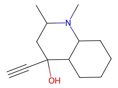 4-Ethynyl-1,2-dimethyl-2,3,4a,5,6,7,8,8a-octahydroquinolin-4-ol structure