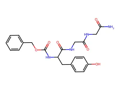 Carbobenzyloxy-L-tyrosylglycylglycinamide structure
