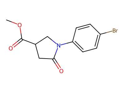 Methyl 1-(4-bromophenyl)-5-oxopyrrolidine-3-carboxylate structure