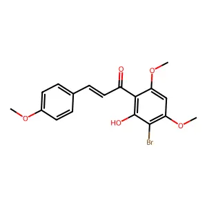 1-(3-Bromo-4,6-dimethoxy-2-hydroxyphenyl)-3-(4-methoxyphenyl)-2-propen-1-one structure