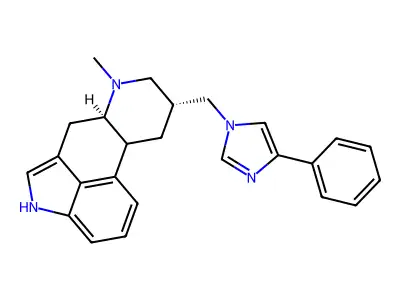 Ergoline, 6-methyl-8-((4-phenyl-1H-imidazol-1-yl)methyl)-, (8-beta)- structure