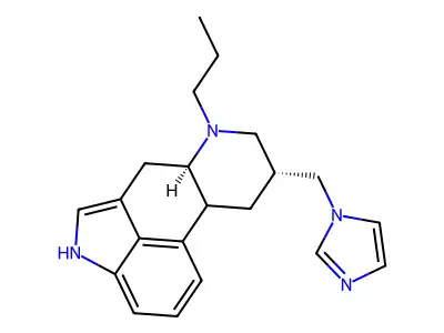 Ergoline, 8-(1H-imidazol-1-ylmethyl)-6-propyl-, (8-beta)- structure