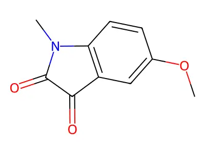 5-methoxy-1-methyl-2,3-dihydro-1H-indole-2,3-dione structure