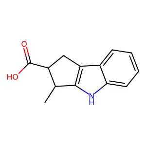 3-Methyl-1,2,3,4-tetrahydrocyclopenta[b]indole-2-carboxylic acid structure
