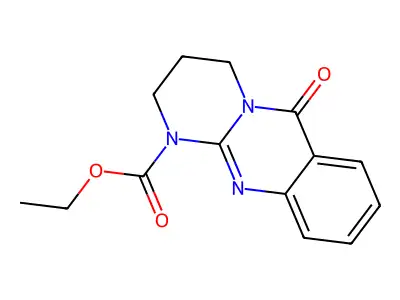 1-Ethoxycarbonyl-6-oxo-1,2,3,4-tetrahydro-6H-pyrimido(2,1-b)quinazoline structure