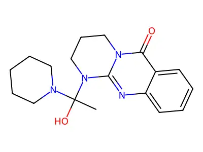6H-Pyrimido(2,1-b)quinazolin-6-one, 1,2,3,4-tetrahydro-1-(1-piperidinylacetyl)- structure