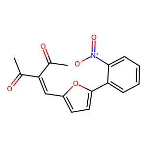 3-{[5-(2-Nitrophenyl)furan-2-yl]methylidene}pentane-2,4-dione structure