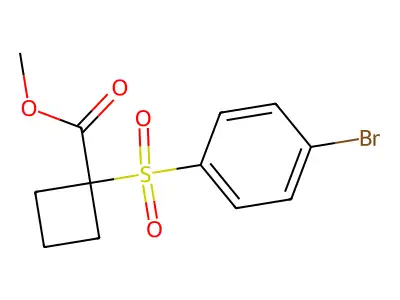 1-[(4-溴苯基)磺酰基]环丁烷甲酸甲酯 structure