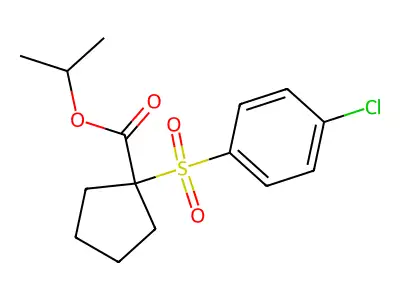 1-[(4-氯苯基)磺酰基]环戊烷甲酸异丙酯 structure
