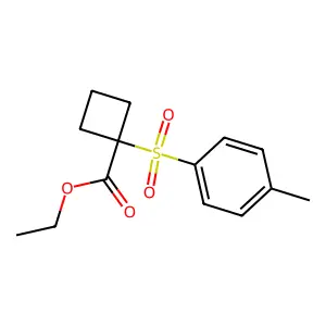 Cyclobutanecarboxylic acid, 1-((4-methylphenyl)sulfonyl)-, ethyl ester structure
