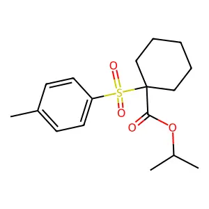 Cyclohexanecarboxylic acid, 1-((4-methylphenyl)sulfonyl)-, 1-methylethyl ester structure