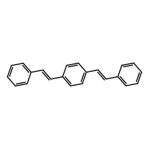 Benzene, 1,4-bis(2-phenylethenyl)- structure