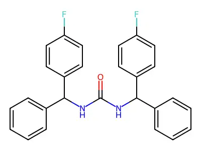 Urea, N,N'-bis((4-fluorophenyl)phenylmethyl)- structure