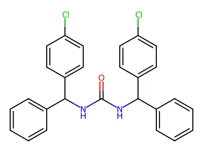 Urea, N,N'-bis((4-chlorophenyl)phenylmethyl)- structure