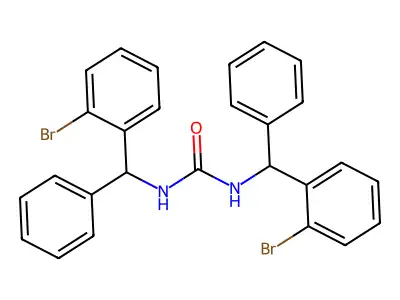 Urea, N,N'-bis((2-bromophenyl)phenylmethyl)- structure