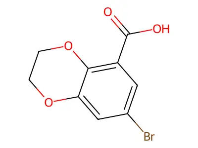 7-Bromo-2,3-dihydro-1,4-benzodioxine-5-carboxylic acid structure