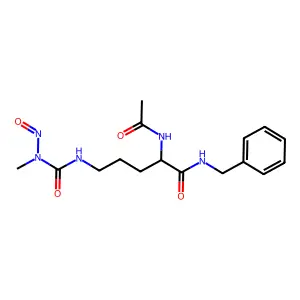 (2S)-2-acetamido-N-benzyl-5-[[methyl(nitroso)carbamoyl]amino]pentanamide structure