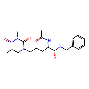 (2S)-2-acetamido-N-benzyl-5-[[methyl(nitroso)carbamoyl]-propyl-amino]pentanamide structure