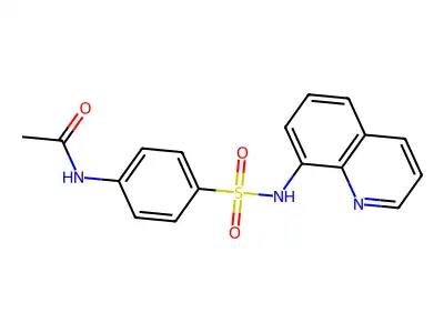 N-(4-((8-Quinolinylamino)sulfonyl)phenyl)acetamide structure