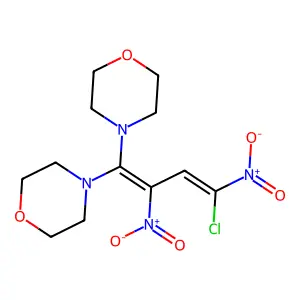 4-(4-Chloro-1-morpholin-4-yl-2,4-dinitrobuta-1,3-dienyl)morpholine structure