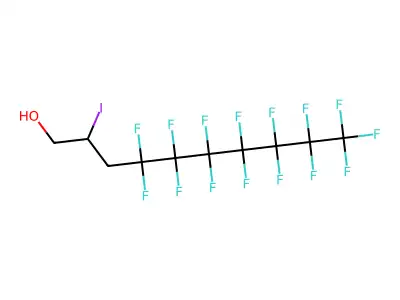 4,4,5,5,6,6,7,7,8,8,9,9,10,10,10-Pentadecafluoro-2-iododecan-1-ol structure
