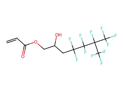 4,4,5,5,6,7,7,7-Octafluoro-2-hydroxy-6-(trifluoromethyl)heptyl acrylate structure