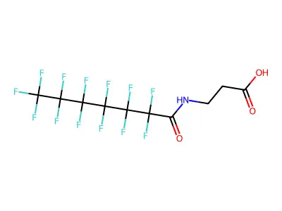 N-(Perfluoroheptanoyl)-3-aminopropanoic acid structure