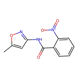 N-(5-methyl-1,2-oxazol-3-yl)-2-nitrobenzamide structure