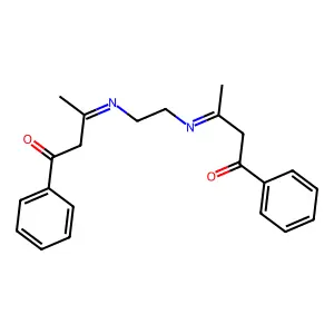 N,N'-Ethylenebis(3-amino-1-phenyl-but-2-en-1-one) structure