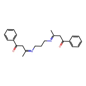 3-[3-[(4-Oxo-4-phenylbutan-2-ylidene)amino]propylimino]-1-phenylbutan-1-one structure