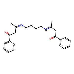 3-[4-[(4-Oxo-4-phenylbutan-2-ylidene)amino]butylimino]-1-phenylbutan-1-one structure