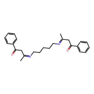3-[5-[(4-Oxo-4-phenylbutan-2-ylidene)amino]pentylimino]-1-phenylbutan-1-one structure