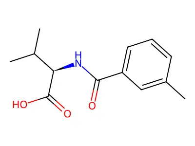 (R)-3-甲基-2-(3-甲基苯甲酰氨基)丁酸 structure