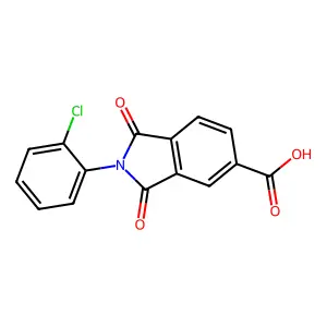 2-(2-Chloro-phenyl)-1,3-dioxo-2,3-dihydro-1H-isoindole-5-carboxylic acid structure