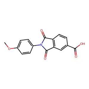 2-(4-Methoxyphenyl)-1,3-dioxoisoindoline-5-carboxylic acid structure