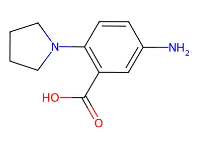 5-Amino-2-pyrrolidin-1-yl-benzoic acid structure