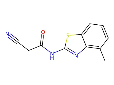 2-Cyano-N-(4-methyl-1,3-benzothiazol-2-yl)ethanimidic acid structure