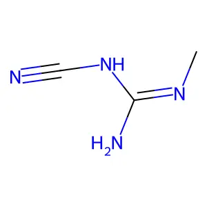 N-cyano-N'-methylguanidine structure