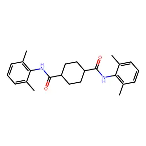 1-N,4-N-bis(2,6-dimethylphenyl)cyclohexane-1,4-dicarboxamide structure