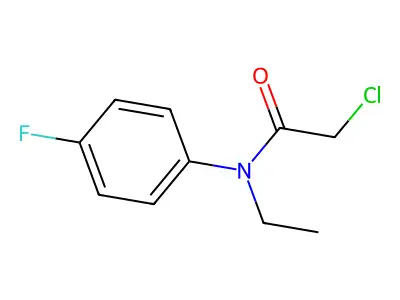 2-chloro-N-ethyl-N-(4-fluorophenyl)acetamide structure