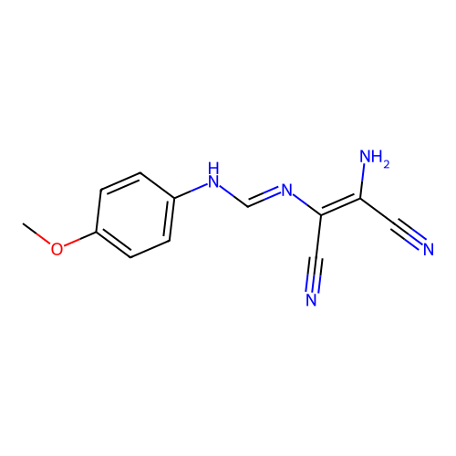 2-Amino-3-(4-methoxyanilinomethyleneamino)maleonitrile structure