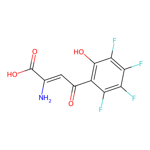 2-Amino-4-oxo-4-(2,3,4,5-tetrafluoro-6-hydroxyphenyl)but-2-enoic acid structure