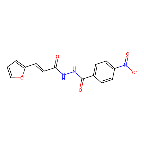 N'-[3-(2-furyl)acryloyl]-4-nitrobenzohydrazide structure